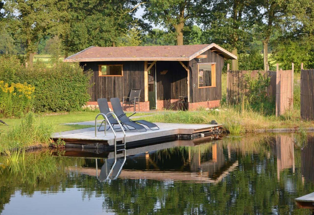 B&B Pipowagen "Het Wellnesst" Op Wellness Camping En B&B Stoltenborg Meddo Экстерьер фото